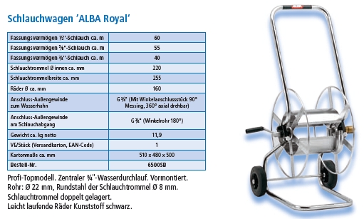 Schlauchwagen Alba Royal