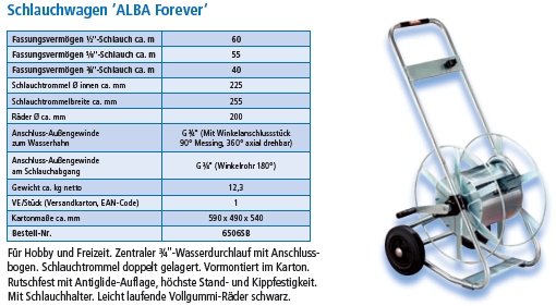 Schlauchwagen Alba Forever