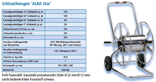 Schlauchwagen Alba Star